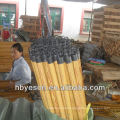 wood grain pvc cover wood broom stick 2.2*120cm